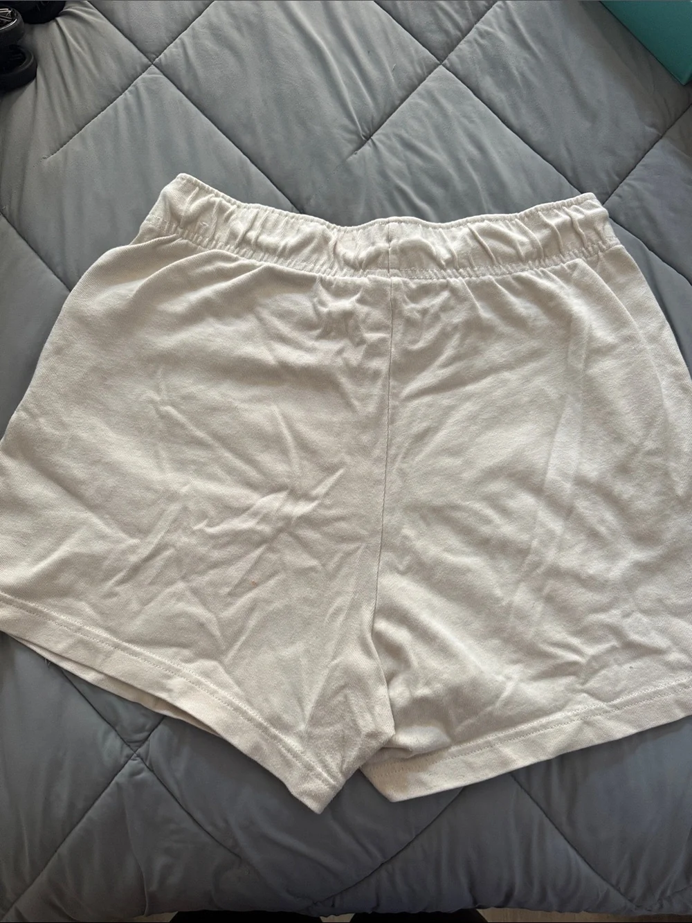 Nike Women's White Drawstring Terry Athletic Shorts